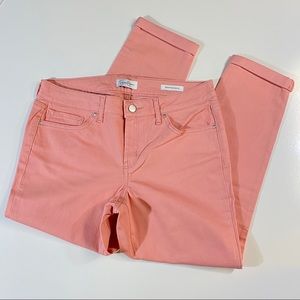 Jessica Simpson Rolled Crop Skinny Coral Blush Pink Salmon Wmn 8 / 29